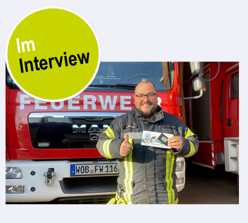 Bild Sebastian Gradtke bei der freiwilligen Feuerwehr