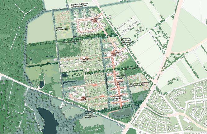 Planungsskizze der zukünftigen Struktur des Fuhrenkamps